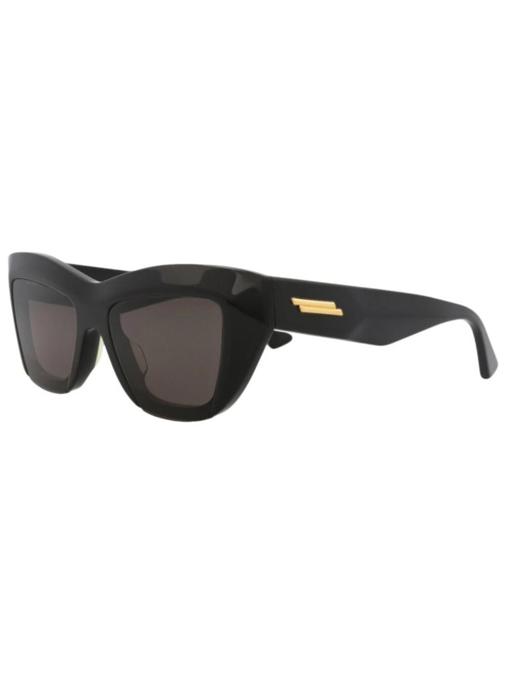 New Bottega Veneta Women's Sunglasses Cat Eye Recycled Acetate Frame Black Black